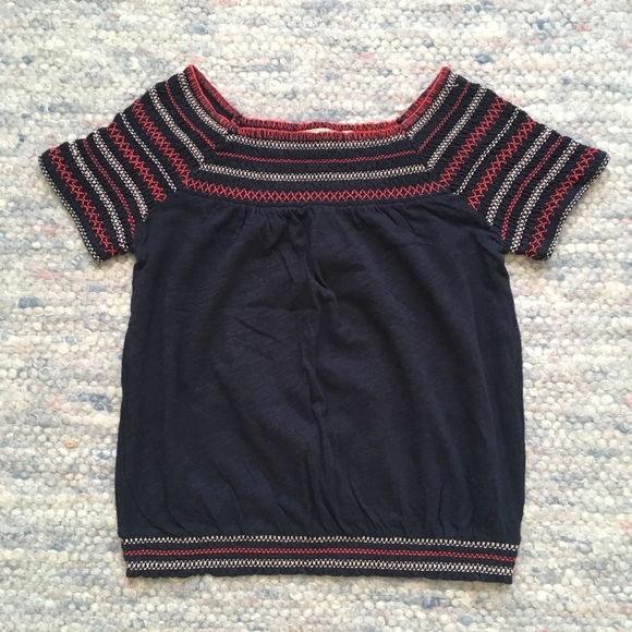 Anthropologie Tops - Anthropologie Navy Deletta Top